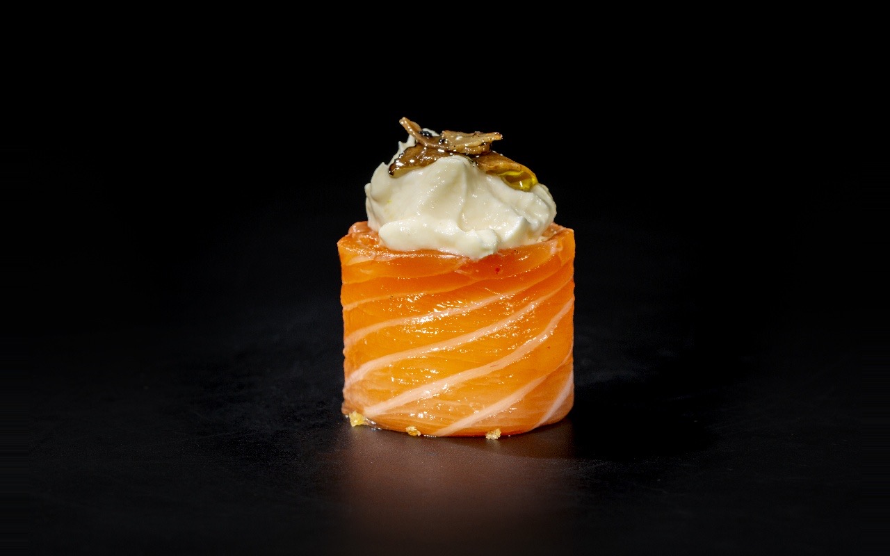 Salmón trufado