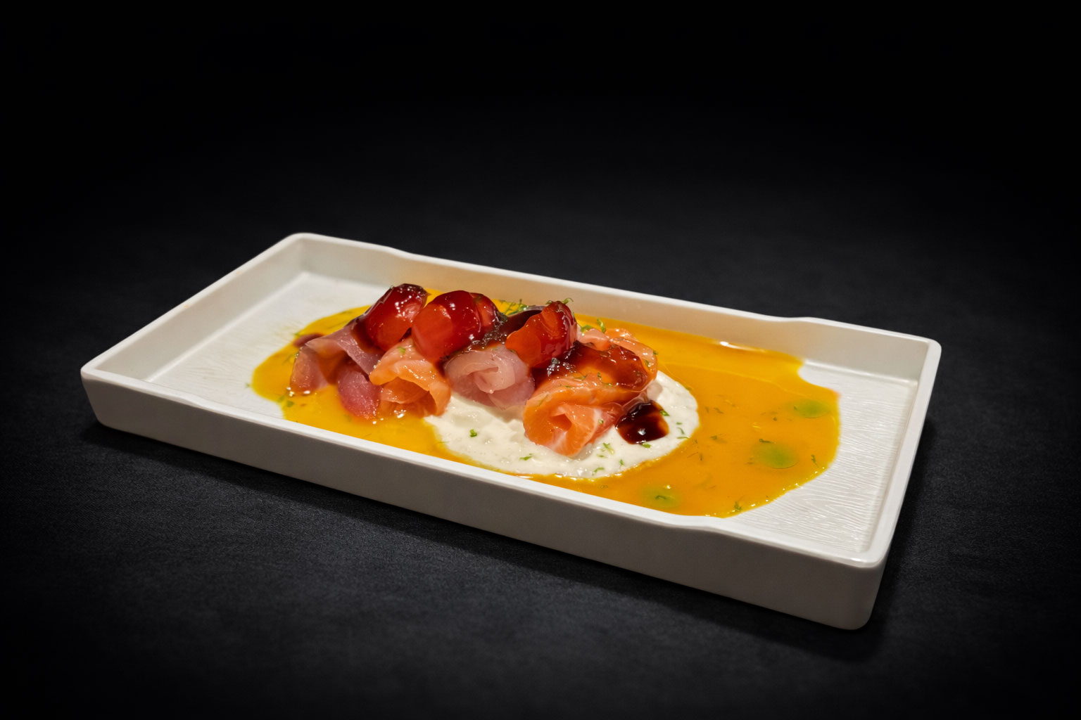 Sashimi burrata